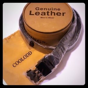Coolodd Genuine Italian Leather Designer Mens Belt